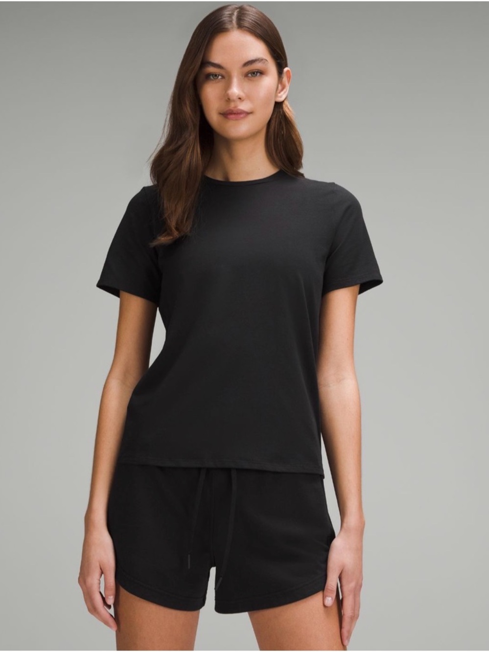lululemon athletica Black Short Sleeve Crewneck Tee
